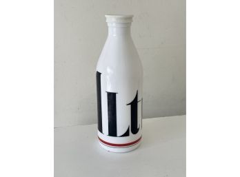 Vintage 1 Ltr Milk Bottle White Glass