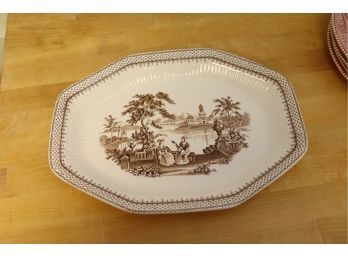 Real English Ironstone Platter By Wm. Adams & Sons England Du Barry