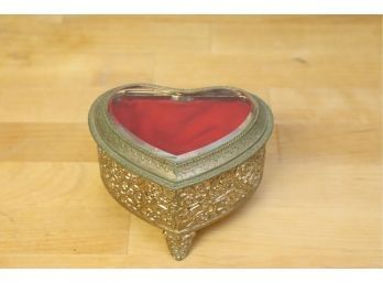 Heart Shaped Jewelry Trinket Box