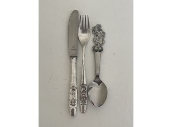 Vintage Disney Flatware Knifer Fork Spoon Wilkens Germany Bonny
