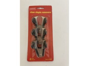 New 3 Pack Staples Claw Staple Remover