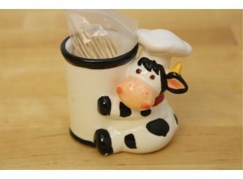 Chef Cow Toothpick Holder