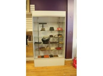 Tall Commercial Store Display Cabinet W/ Sliding Glass Doors