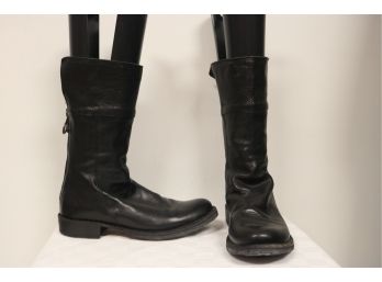 Fiorentini   Baker Black Leather Motorcycle Boots Sz. 35