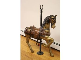 Original Cast Iron Carousel Horse From Brooklyn Originally Circa 1940's