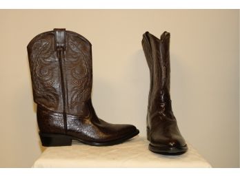 DARIOS Boots Brown Leather 'Alligator' Cowboy Boots