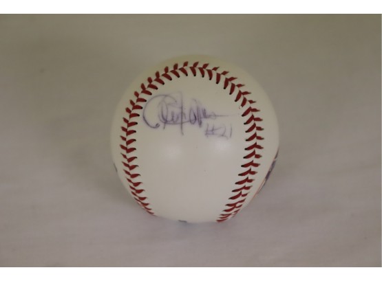 CLEON JONES SIGNED Mets Baseball #21 Sterling Stamos (S-23)
