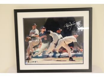 Framed Roger Clemens Signed Picture Autographed (S-14)