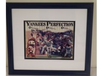 Signed Yankees Perfection Don Larsen, David Wells, David Cone Autographed (S-11)