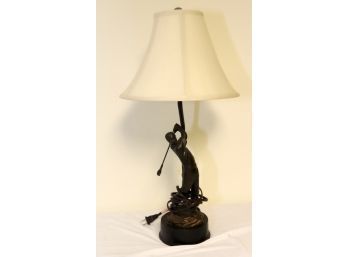 Golfer Table Lamp With Shade