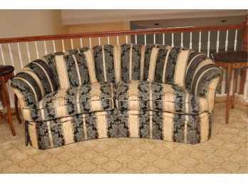 Heirloom Furniture Kidney Shaped Upholstered Couch Sofa. (H-2)