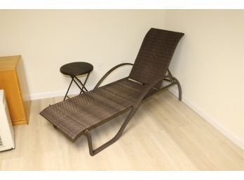 Woven Lounge Chair And Side Table