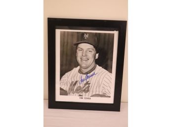 Tom Seaver Signed Picture Framed NY Mets (S-4)