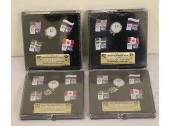 Set Of 4 NY Rangers Limited Edition Olympic Pin Set 1998 Winter Games Nagano, Japan (S-41)