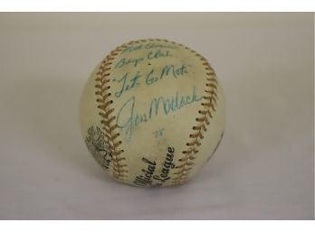 Jon Matlack Ny Mets Signed Autographed Baseball (S-24)
