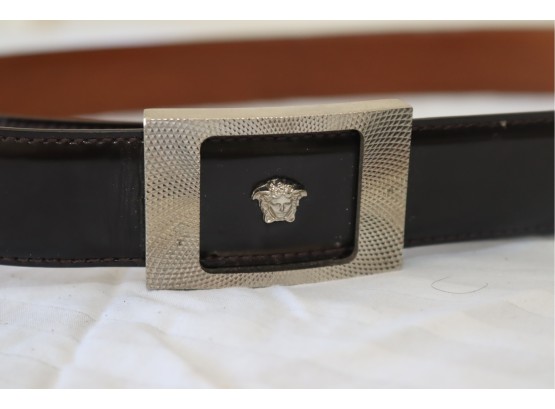 Gianni Versace Genuine Leather Belt Made In Italy Size 36 (B-2)