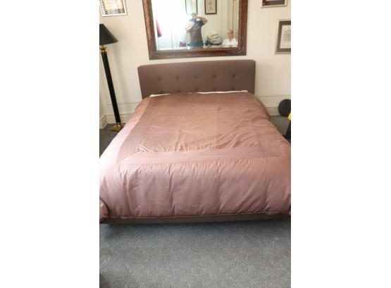 Room & Board  Upholstered Queen Bed Frame And Mattress