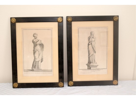 Vintage Pair Of Framed Froma Statue Prints