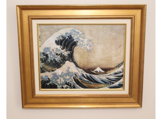 The Great Wave Off Kanagawa Framed Print Artist Enhanced #5/4950  Katsushika Hokusai