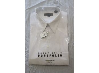 NEW In Package Perry Ellis Portfolio Dress Shirt  15 34/35