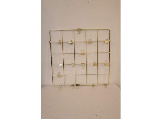 Polished Brass Note Holder Wall Mounted