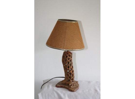 Rustic Wooden Table Lamp