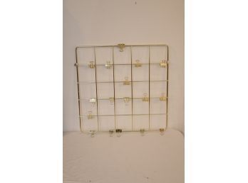 Polished Brass Note Holder Wall Mounted
