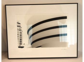 Framed Guggenheim Museum Picture Signed Anne Scala