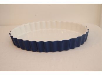 Blue Scalloped Casserole Dish Oval