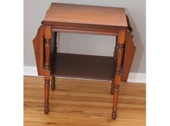 Small Wooden Table With Magazine Storage