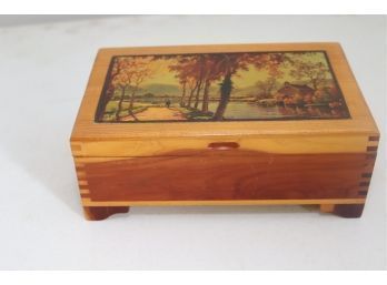 Wood Trinket Jewelry Box
