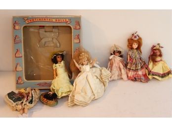Vintage Set Of Continental Storybook Dolls