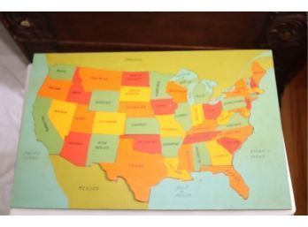 Childs Wooden Map Of The United States Of America Puzzle