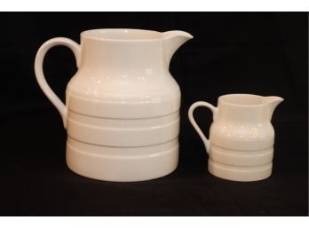Pair Of Lord Nelson Pottery White Pitchers