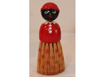 Vintage Black Americana Whisk Broom / Brush / Doll - African American Figure
