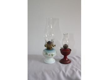 Pair Of Small Oil Lamps