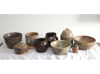 Assorted Vintage Glazed Pottery Stoneware