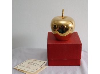 Vintage Master Teacher Brass Apple