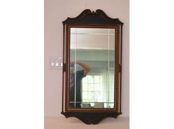 Vintage Wood Framed Wall Mirror