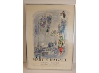 Framed MARC CHAGALL. GRAND PALAIS 1969 Original Art Exhibition Poster