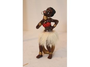 Rare Antique Black African Woman Figurine, Collectible Antique Ceramic Figurine, Black Figurine, Made In Japan