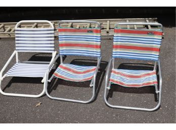 Set Of 3 Beach Chairs