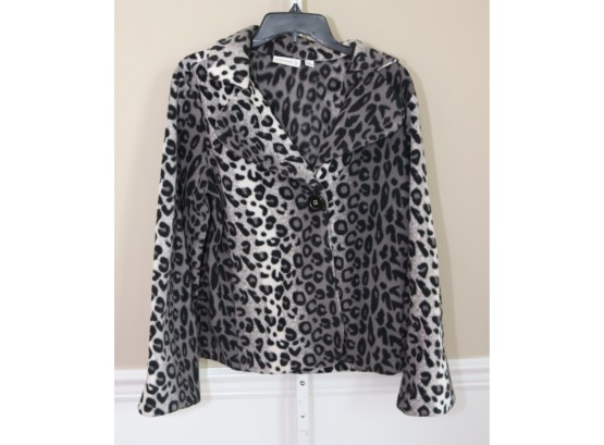 Susan Graver Leopard Coat Size M. (MS-4)