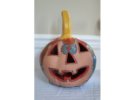 Ceramic Pumpkin Jack-o-lantern