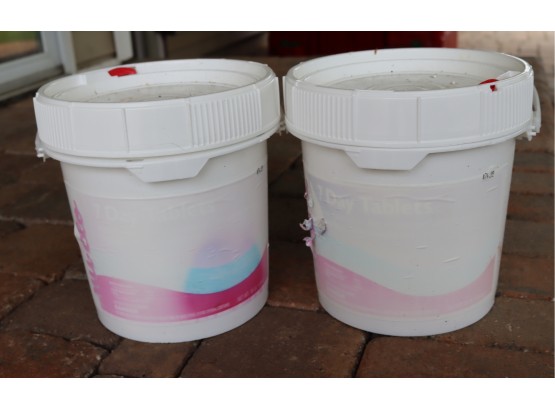 2 10 Lb. Containers Of NU-CLO 7 DAY Pool Chlorine TABLETS