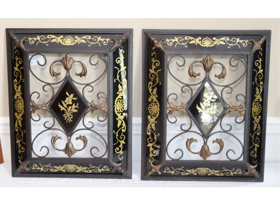 Pair Of Hollywood Regency Style Wall Decor