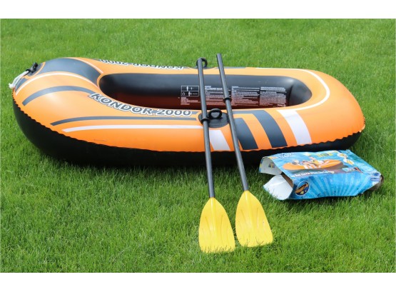 Kondor 2000 Inflatable Raft Boat With Oars