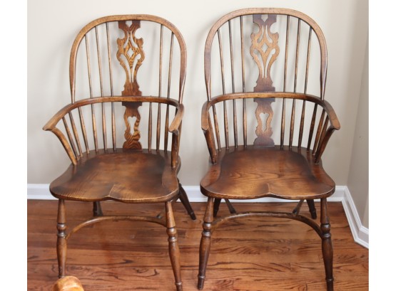 Pair Of Spindle Back Arm Chairs