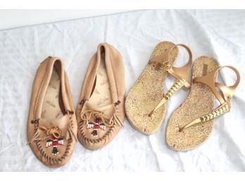 Vintage Minnetonka Moccasins  And Sandals