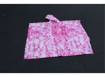 Pink Tie-dye Pattern Rain Poncho